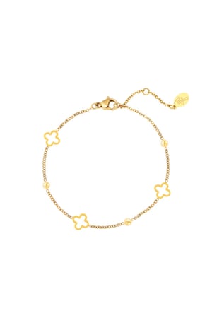 Armband open klavers Zilver Stainless Steel h5 